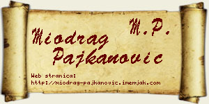 Miodrag Pajkanović vizit kartica